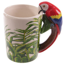 Load image into Gallery viewer, 1 Piece 5 Style 12oz Cute Animal Cup Panada Parrot Frog Toucan Giraffe Handle Ceramic Mug With Bamboo Milk Coffee Tea Mug Gift
