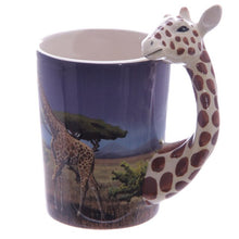Load image into Gallery viewer, 1 Piece 5 Style 12oz Cute Animal Cup Panada Parrot Frog Toucan Giraffe Handle Ceramic Mug With Bamboo Milk Coffee Tea Mug Gift
